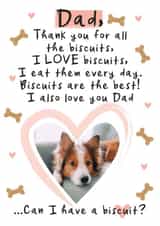 Personalised Father's Day Photo Card created by Heather Alstead Design LTD - Cute Fathers Day Photo Card - From The Dog