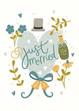 Pretty Congratulations Wedding Card - Just Married - Mr & Mr created by Abbie Imagine