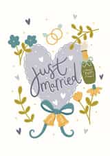Pretty Congratulations Wedding Card - Mrs and Mrs - Just Married Card created by Abbie Imagine