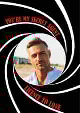 Personalised Photo Card created by BAD DAD DESIGN - Secret Agent Bond Personalised Photo Card 48733