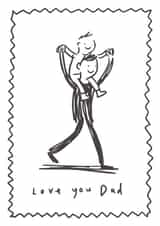 Father's Day Card - On My Shoulders Nostalgic Card - Love you Dad created by Sarah Ray