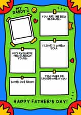 Heartfelt Fathers Day Card - From The Kids - All About My Daddy created by Wafflemamaart