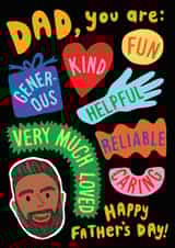 Colourful Father's Day card for a Dad who is everything and more! created by Sarah-Anne Brown