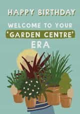 Funny Birthday Card - Garden Centre Era created by Giddy Kipper