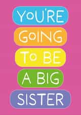 Cute Pregnancy Announcement Card - New Big Sister created by size3art