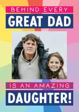 Personalised Father's Day Photo Card created by The Cake Thief - Funny Banter Personalised Father's Day Photo Card From Daughter