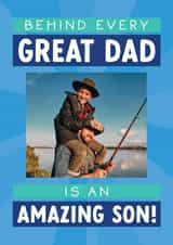 Personalised Father's Day Photo Card created by The Cake Thief - Funny Banter Personalised Father's Day Photo Card From Son