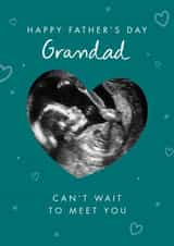 Personalised Father's Day Photo Card created by The Cake Thief - Cute Ultrasound Father's Day Photo Card For Grandad From The Bump