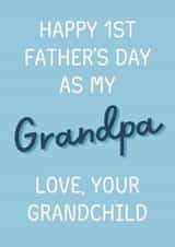Cute Father's Day Card - For Grandpa - 1st Father's Day created by Sundiva Designs