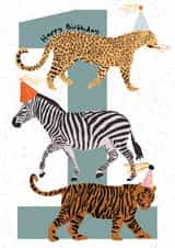 First Birthday Party Animals Card created by Sweetlove Press