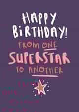 Fun Birthday Card - For Her - Superstar created by Pink wink