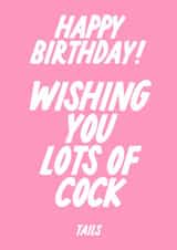 Rude Birthday Card - For Her - Wishing You Cocktails created by The Marmalade Cat