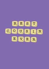 Fun Birthday Card - For Cousin - Scrabble created by @Laura Lonsdale Designs