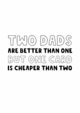 Cheeky Father's Day Card - Cheap Skate - Gay Dad's LBGTQ+ created by The Blunt Badger