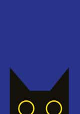 Cute any occasion card for anyone - Klaus the Mauhaus cat - round eye created by Kennedi Sue Creative