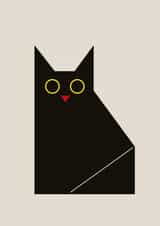 Cute Cat Card - Klaus The Mauhaus Cat created by Kennedi Sue Creative