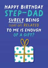 Funny Birthday Card - For Step Dad - Sort of Related - Gift created by Pixie Studio