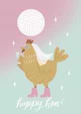Funny Hen Party Card - For Bride to Be - Happy Hen! created by Ellice Owens Designs