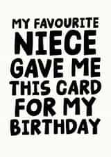 Fun Birthday Card - For Aunt or Uncle - From Favourite Niece created by Studio Doodles