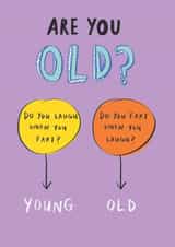 Funny Birthday Card - Fart Joke - Old Age created by Paperlink and Meraki Greeting Cards