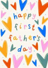 Classic Father’s Day Card - Daddy - First Father’s Day created by Muses & May 