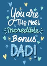 Classic Fathers Day Card - For Father Figure - Bonus Dad created by Kamiya Chirodian