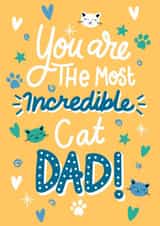 Classic Fathers Day Card - From The Cat - Incredible Cat Dad created by Kamiya Chirodian