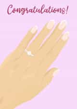 Engagement Card for Her - Congratulations! created by Phoebe Hope Designs