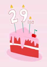 Funny 30th Birthday Card - Cake - 29 ish created by Lucy Maggie Designs