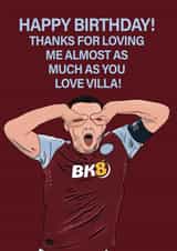 Fun Birthday Card - John McGinn - Aston Villa created by PrintByRob
