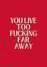 Funny Long Distance Card - Far Away - Partner or Friend created by Sundiva Designs