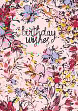 Pretty Birthday Card - For Her - Sketchy Painterly Flowers created by Rebecca Prinn