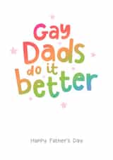 Fun Fathers Day Card - Gay Dads created by Blue Kiwi Design