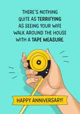 Funny Tape Measure Anniversary Card for a DIY Wife! created by Evie Garnett Designs