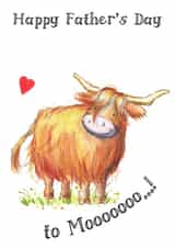 Cute Father's Day Card - Highland Cow created by Kate Garrett