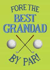 Cute Father's Day Birthday Card - For Grandad - Golf Pun created by Angelicabydesign