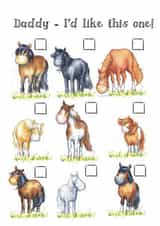 Funny Father's day Card - From Daughter - Buy Me A Pony! created by Kate Garrett