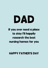 Funny Father’s Day Card - Nursing Homes created by KB Handmade Boutique