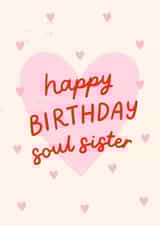 Cute Birthday Card for Best Friend - Bestie Birthday Card - To My Soul Sister created by BW Illustrations