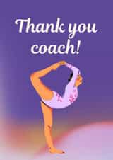 Grateful Thank You Card - For Gymnast Coach created by With Love Laxmi