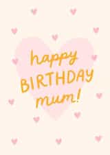 Cute Birthday Card for Mum - Happy Birthday Mum - Sending Birthday Love created by BW Illustrations