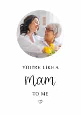 Personalised Mothers Day Photo Card created by Kalm Lettering - Cute Mothers Day Photo Card - For Mam - Mother Figure