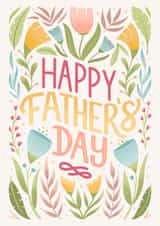 Beautiful Father's Day Card for Dad - Vibrant Botanicals - Happy Father's Day created by by Rachel Manzano