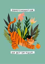 Cute Graduation Card - Go Get ‘Em Tiger created by Rachael Powick