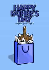 Cheeky Father’s Day Card - Middle Finger Gift Bag created by fyou cards
