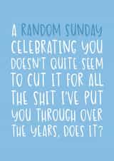 Funny Father's Day Card - Doesn't Quite Seem to Cut It created by Brogan Thomas