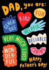 Bright Father's Day card for a Dad who is everything and more! created by Sarah-Anne Brown