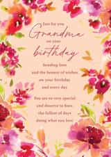 Classic Birthday Card - For Grandma - Painterly Florals created by Rebecca Prinn