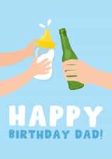 Cute Birthday Card - For Dad - From The Little One created by Pink Peach Cards