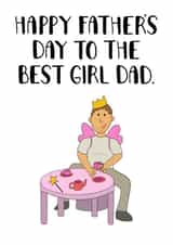 Cute and Funny Father’s Day Card - From Daughter created by Doris Dishcloth